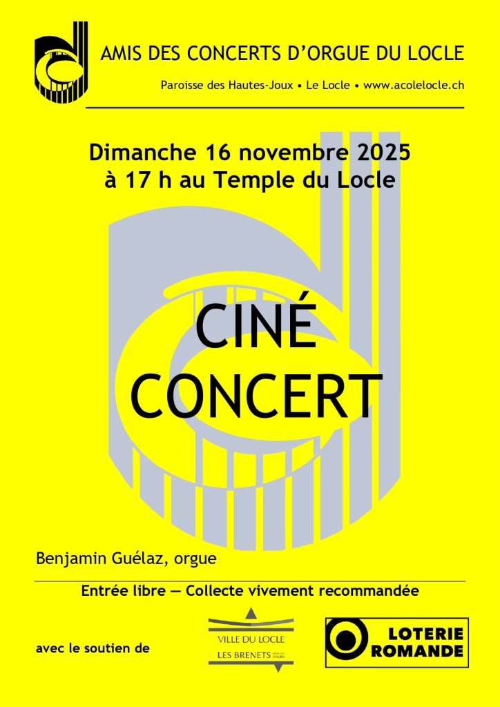 Ciné Concert Amis des concerts d'orgue